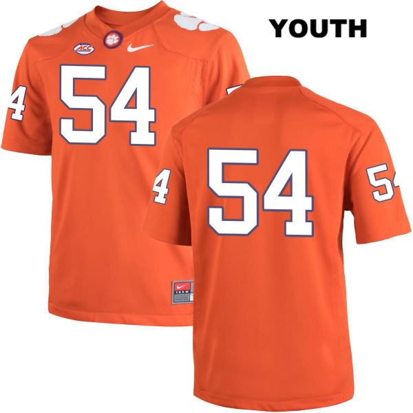 Youth Clemson Tigers #54 Connor Sekas Stitched Orange Authentic Nike No Name NCAA College Football Jersey MTC0746ZW